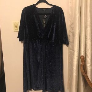 River Island Navy Sparkle Dress 22US 24UK